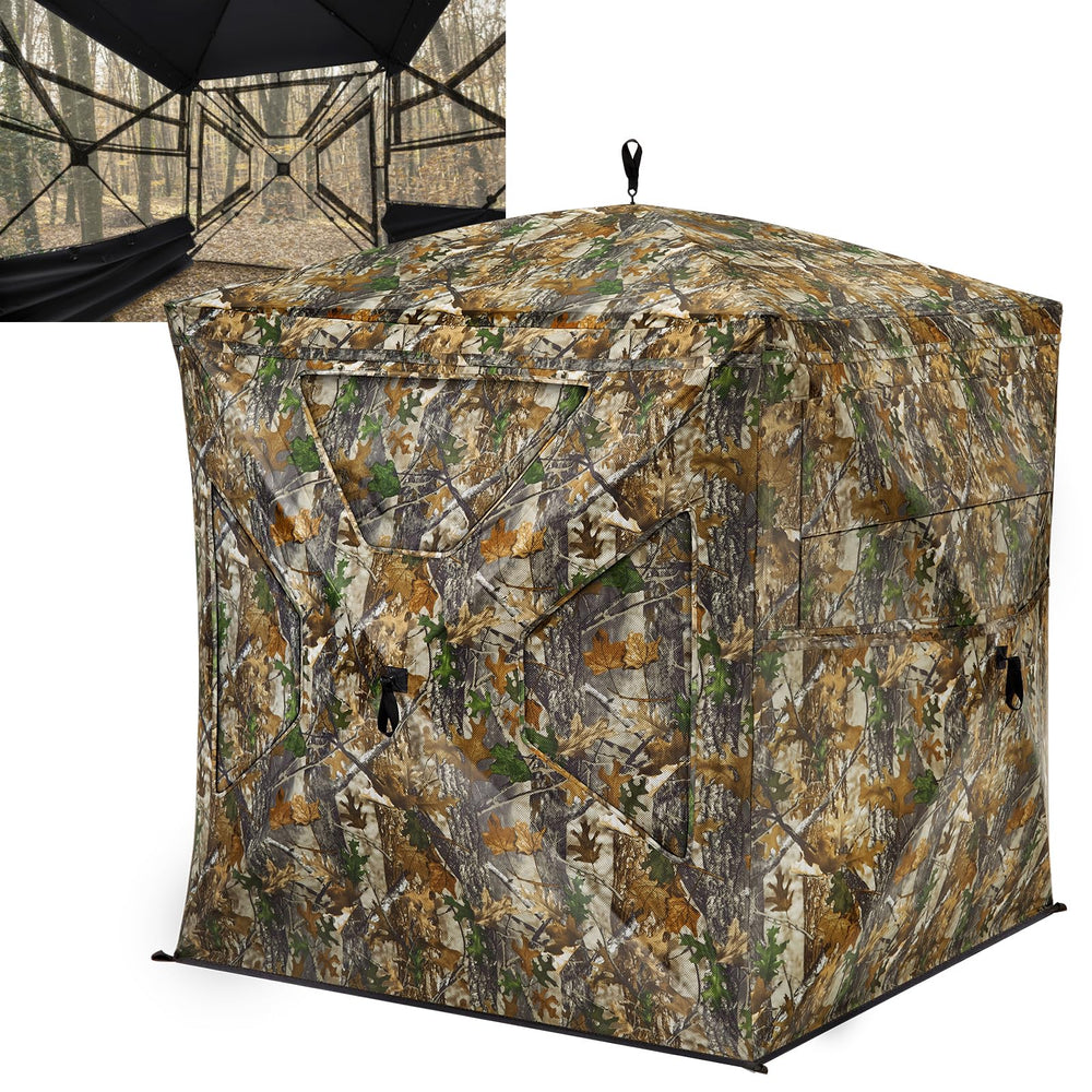 TIDEWE hunting blind with 270° see-through view for broad wildlife awareness