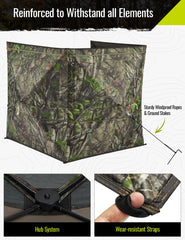 TIDEWE hunting blind hub pop-up setup for fast field deployment