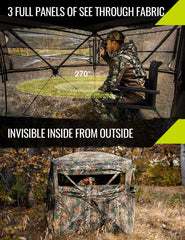 TIDEWE blind showing quiet sliding windows for stealthy spotting