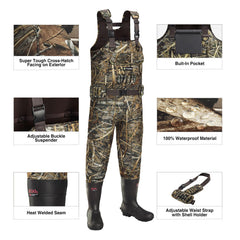 TIDEWE Evos waders suspenders detail showcasing adjustable neoprene suspenders for easy on/off.