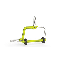 TIEMCO 139014 SA Switch Tippet Holder chartreuse, side view showing compact organization for fly tippets