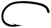 TIEMCO Q100 closeup shows curved fine-wire hook designed for emergers
