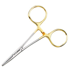 TIEMCO Forsep Mosquite 5.5-inch gold forceps for precise fly tying tasks