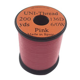 TIEMCO Uni Thread 6/0 pink spool for secure wraps on standard flies
