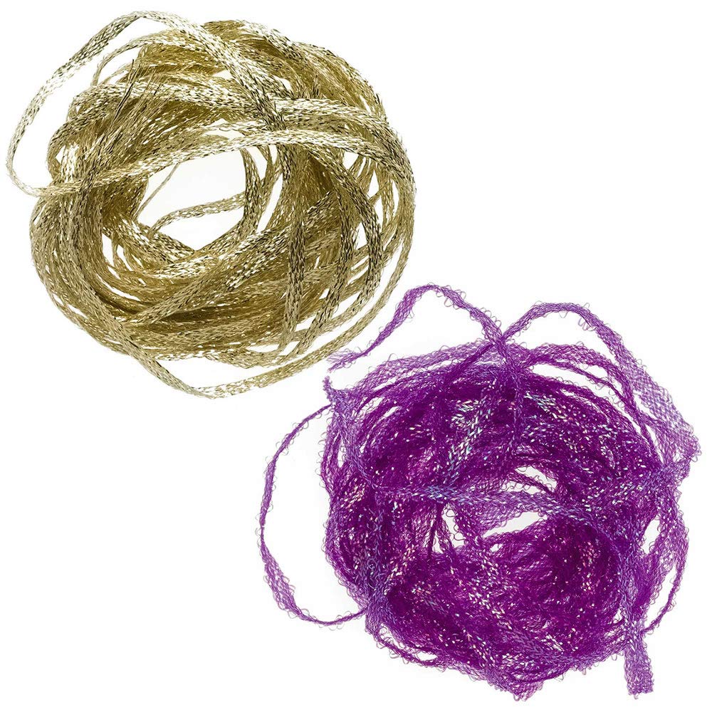 TIEMCO Hairline Flat Diamond Braid 383 Yellow highlights a shimmering wrap for larger streamer bodies