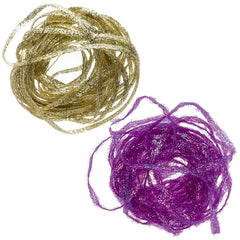 TIEMCO Hairline Flat Diamond Braid 383 Yellow highlights a shimmering wrap for larger streamer bodies