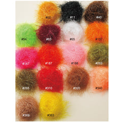 TIEMCO Hareline Polar Chenille Hot Orange fiber detail highlights long UV fibers for iridescence.