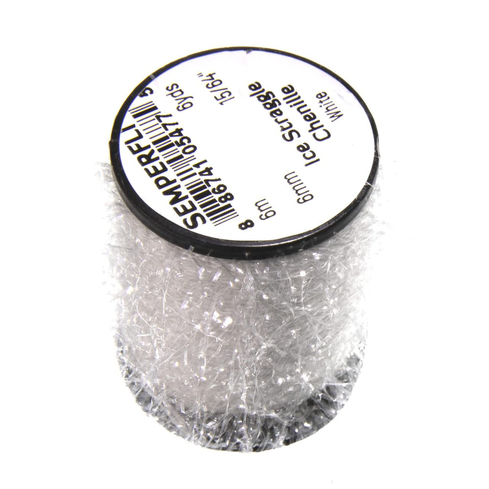 TIEMCO Semperfli Ice Straggle Chenille white bundle for durable streamer bodies.