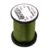 TIEMCO Spyder Thread Olive coil, semi-translucent for shade-matching on flies