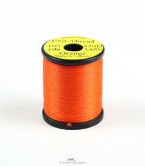 TIEMCO UNI-Thread Waxed 3/0 orange spool for durable fly tying that lies flat