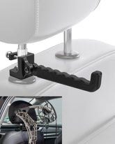 Tiga aluminum headrest bow hanger installation demonstrates secure twist-on mounting for quick bows access.