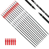 TIGER ARCHERY 30inch carbon arrow with red-white fletching for durable practice sessions