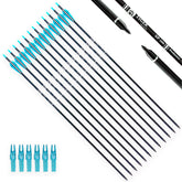TIGER ARCHERY 30inch carbon arrow pack12 – durable practice arrows for compound and recurve bows