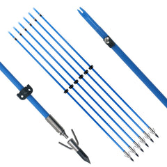 TIGER ARCHERY bowfishing arrow blue shaft boosts water visibility for easier aiming.