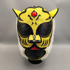 Tiger Mask eye-cutouts provide clear visibility for dynamic in-ring movements.