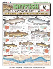 Tightlines Catfish Chart #13 front cover showing durable waterproof design for field use.