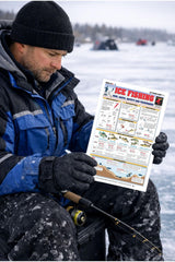 Tightlines Ice Fishing Chart 14 portable size fits easily in tackle boxes for on-the-go guidance.