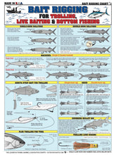Tightlines Saltwater Bait Rigging Chart front cover: waterproof quick-reference on water