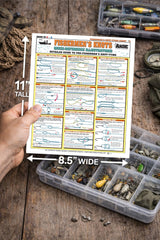 Tightlines Knot Guide 2 waterproof material keeps up with outdoor sessions.