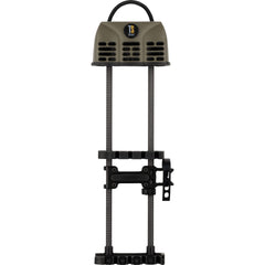 TightSpot Rise quiver on bow in moss green improves balance and arrow security