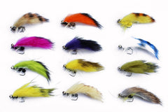 Assorted Tigofly zonker streamers with weighted heads, 2.5 inches