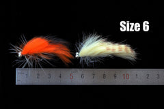 Close-up of a Tigofly zonker streamer with hook