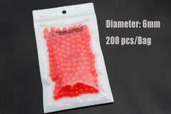 Bulk Tigofly 200pcs UV Red 6mm round fishing beads with packaging