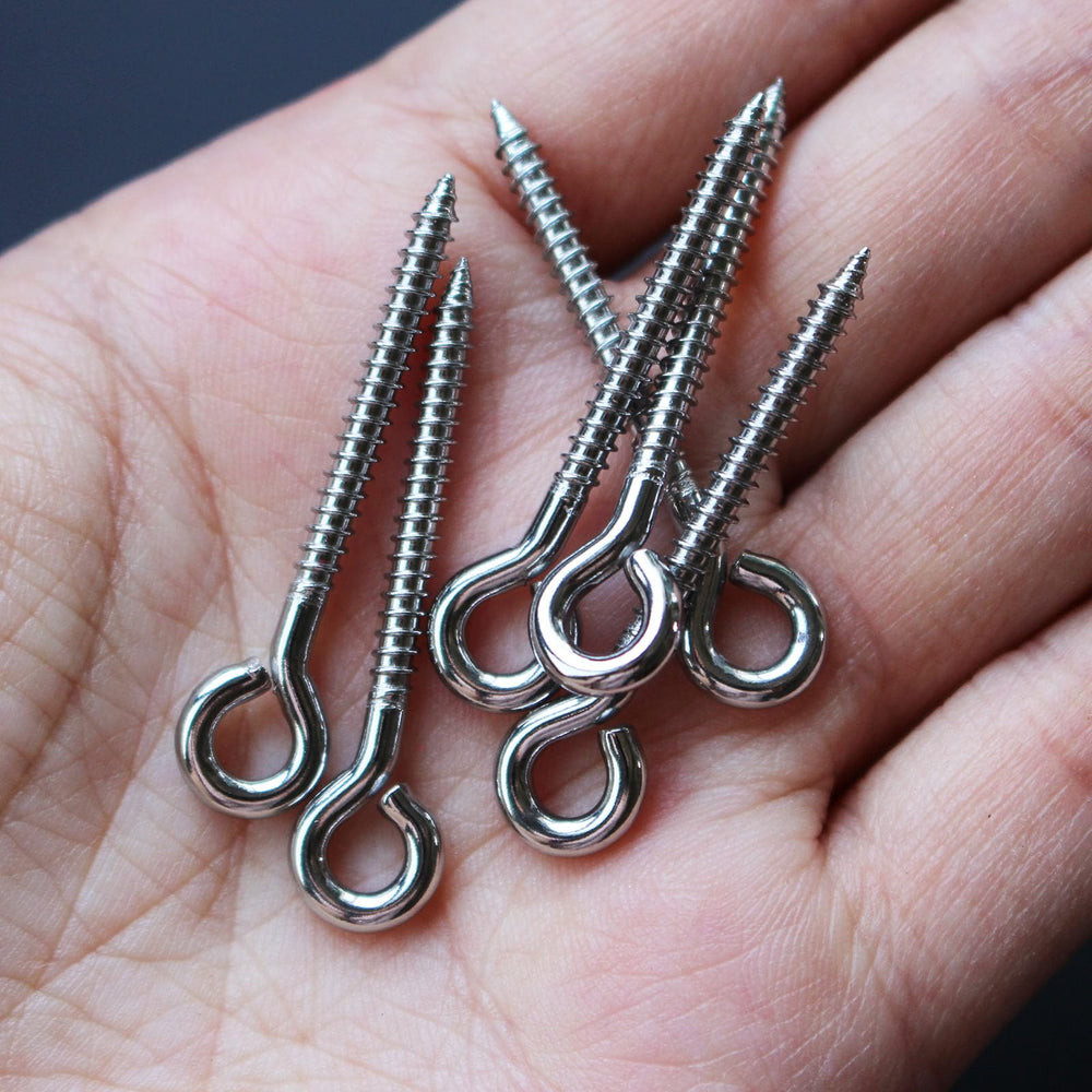 Tigofly 50pcs stainless steel plug screws, 37mm length for lure making