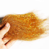 Tigofly holographic golden ice dub 10cm fly tying dubbing material close up