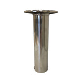 Tigress Economy rod holder in stainless steel at zero-degree angle for secure rod positioning.