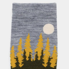 Tilley Landscape Sock in Khaki, fabric close-up, merino blend feels soft.