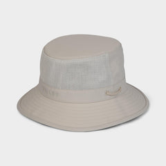 Tilley Standard LTM1 Airflo Bucket Hat side view — breathable mesh for comfort.
