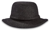 Tilley TTW2 Tec Wool Hat charcoal front view, warm and stylish.