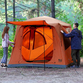 Timber Ridge 4P Pop-Up Tent front entrance demonstrates quick setup for family camping