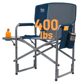 TIMBER RIDGE aluminum oversized chair with side table ideal for outdoor drinks.