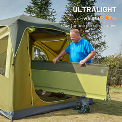 TIMBER RIDGE low-profile cot keeps gear accessible under the frame.