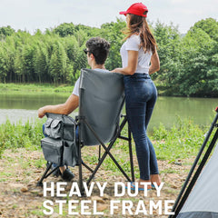 TIMBER RIDGE heavy-duty steel frame supports 500 lbs for sturdy outdoor seating.