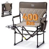 TIMBER RIDGE Director's Chair front view shows a sturdy aluminum frame for camping