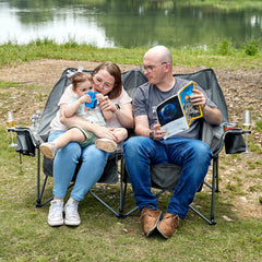 Timber Ridge Double Camping Chair back view highlighting high-back comfort