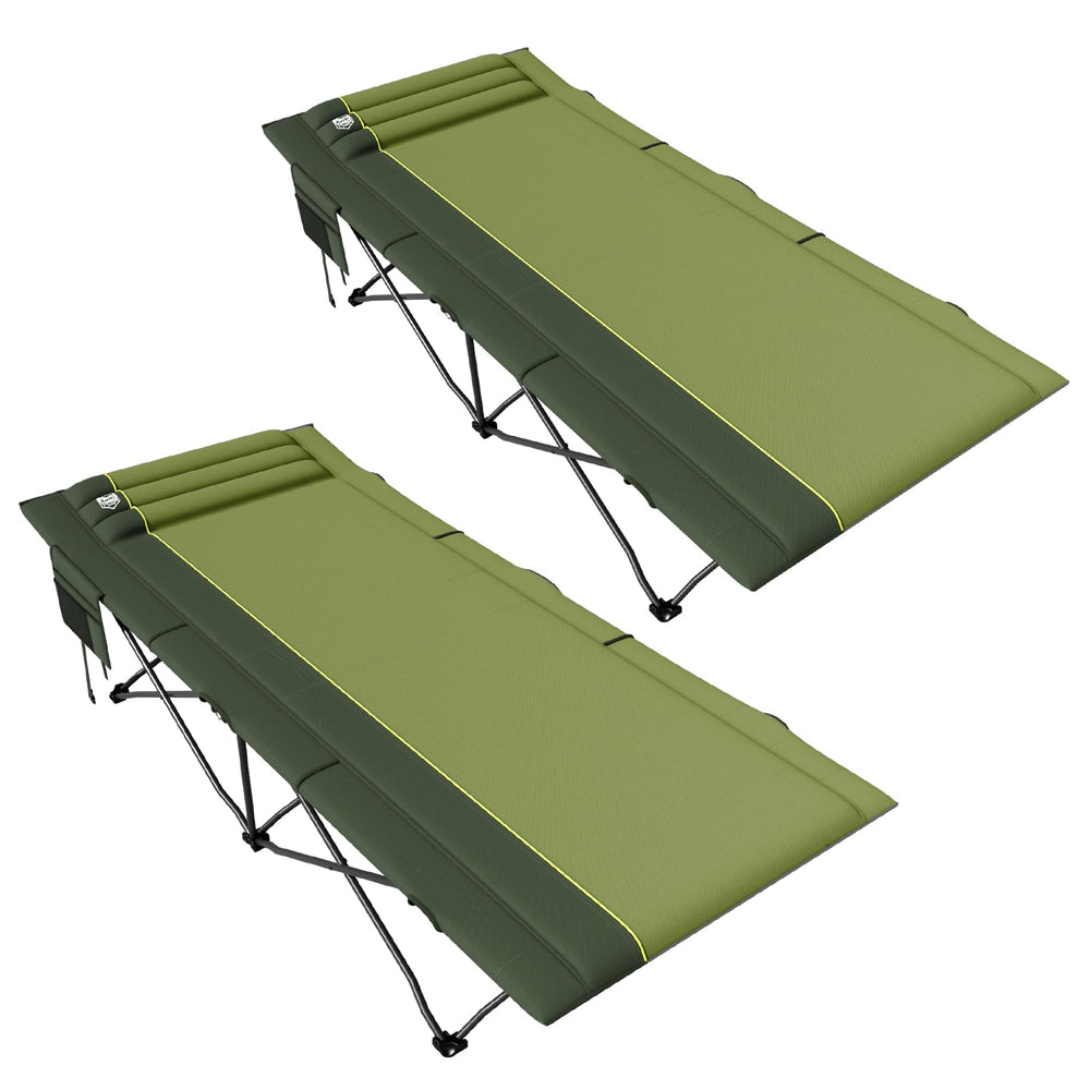 Timber Ridge extra-wide camping cot assembled with a stable frame for comfort