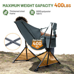 TIMBER RIDGE hammock chair 20.5-inch ground clearance provides comfortable legroom.