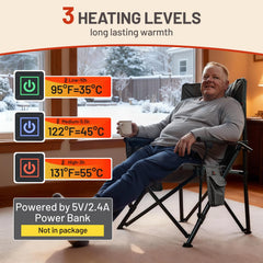 TIMBER RIDGE heated chair side pocket keeps essentials within easy reach.
