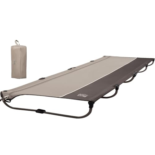 TIMBER RIDGE lightweight camping cot setup demonstrates fast 20 second assembly