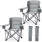 TIMBER RIDGE oversized-chair-grey-front-view offers roomy seating for relaxed outdoor lounging.