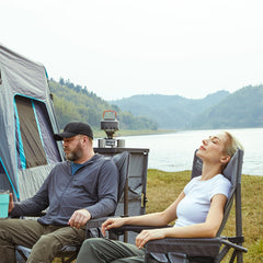 TIMBER RIDGE oversized chair side pocket and cup holder for easy drinks and essentials.
