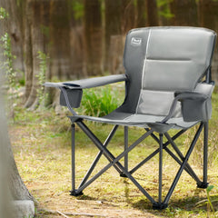 Timber Ridge chair with adjustable padded armrests for relaxed seating.