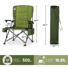 Timber Ridge chair cup holder keeps drinks within easy reach