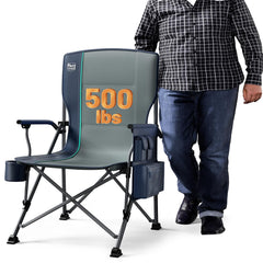 TIMBER RIDGE oversized folding chair full view highlights spacious seating for comfort