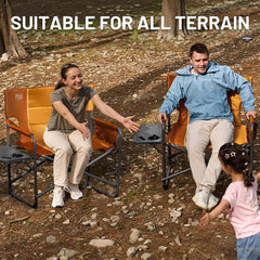 Folded TIMBER RIDGE XXL directors chair for compact transport.