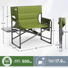 TIMBER RIDGE XXL chair with pocket storage for accessories within reach outdoors
